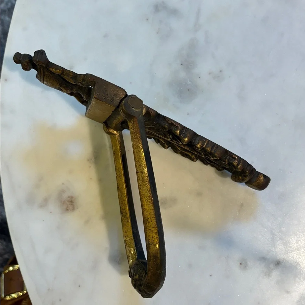 Antique Acanthus Leaf Brass Door Knocker